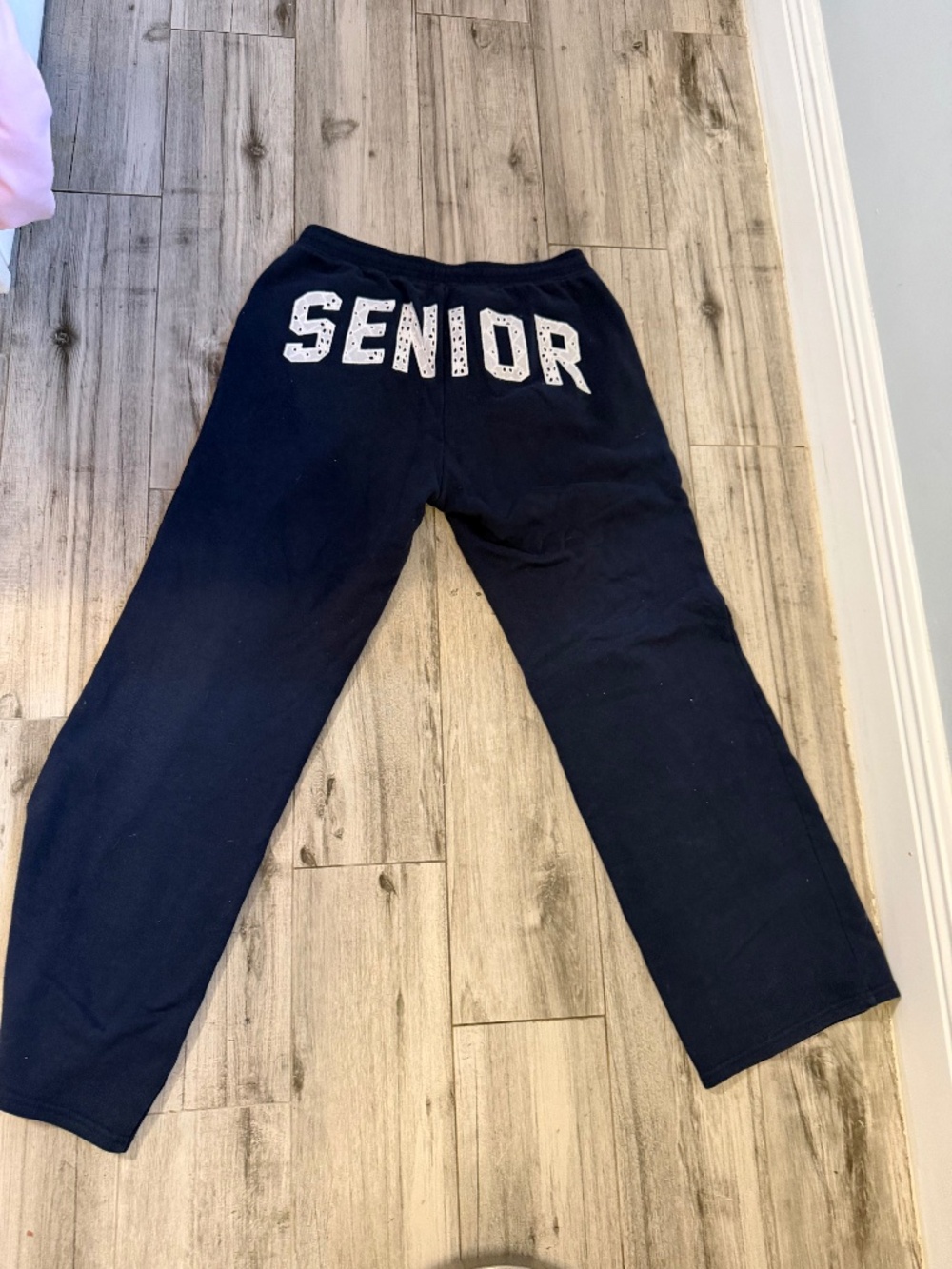 Hollister Navy "Senior" sweat pants size small